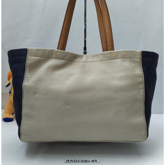 Marc By Marc Jacobs Ivory Pebbled Leather Double Handle Tote Shoulder Bag - Picture 2 of 15